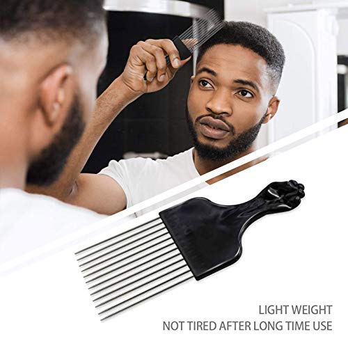 Cepillo de Esponja Para el Cabello y Peine Afro，Peine Afro de Metal Curl Magic PeluqueríA Pelo Cepillo Esponja Bobina Cepillos de Esponja para Rizar