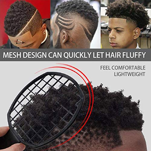 Cepillo de Esponja Para el Cabello y Peine Afro，Peine Afro de Metal Curl Magic PeluqueríA Pelo Cepillo Esponja Bobina Cepillos de Esponja para Rizar