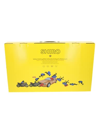 Chaleco Airbag Marca Shiro Profesional para Motocicleta, Chaleco Airbag con Tira Reflectante para Motocross, Chaqueta Airbag Moto, Protege Espalda, Cintura, Caderas, Vértebras TALLA L-XL