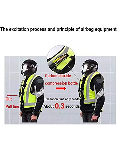 Chaleco Airbag Marca Shiro Profesional para Motocicleta, Chaleco Airbag con Tira Reflectante para Motocross, Chaqueta Airbag Moto, Protege Espalda, Cintura, Caderas, Vértebras TALLA L-XL