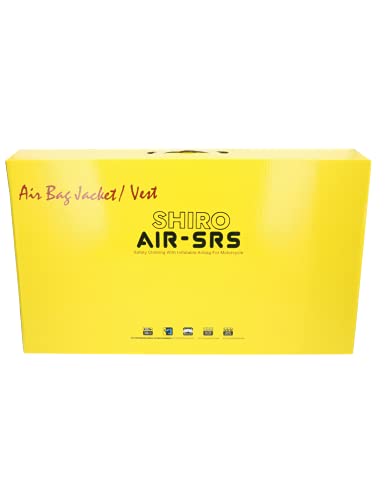 Chaleco Airbag Marca Shiro Profesional para Motocicleta, Chaleco Airbag con Tira Reflectante para Motocross, Chaqueta Airbag Moto, Protege Espalda, Cintura, Caderas, Vértebras TALLA L-XL