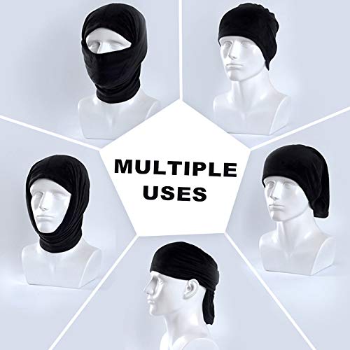 Chalier 2 Pack Braga Cuello Unisex Elastica Pañuelos Cabeza Multifunción Bufanda Bandana Bragas de Cabeza Turbante Magico Pasamontañas Tubo UV Pulsera Mascarilla para Hombre Mujer