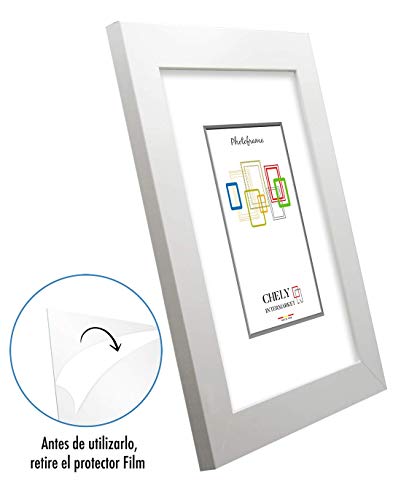 Chely Intermarket | 32C1D | Marco de Madera rústica 60x80cm MOD-204 (Blanco) Marco Grande de Madera sólida para decoración de casa | Fotografías de Boda | Listado de Precios (204-60x80-2,10)