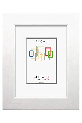 Chely Intermarket | 32C1D | Marco de Madera rústica 60x80cm MOD-204 (Blanco) Marco Grande de Madera sólida para decoración de casa | Fotografías de Boda | Listado de Precios (204-60x80-2,10)
