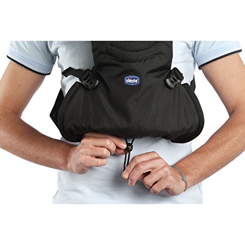 Chicco EasyFit Portabebés Ergonómico de 0 Meses a 9 kg, Mochila Bebé Fácil de Usar para Llevar el Bebé Mirando hacia los Padres, Mochila Portabebés con Sujeción para Cabeza y Cuello, Azul (Oxford)