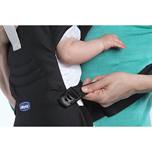 Chicco EasyFit Portabebés Ergonómico de 0 Meses a 9 kg, Mochila Bebé Fácil de Usar para Llevar el Bebé Mirando hacia los Padres, Mochila Portabebés con Sujeción para Cabeza y Cuello, Azul (Oxford)