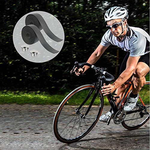CHIFOOM Cinta de Manillar 2pcs Cinta de Manillar de Bicicleta, de Carretera Absorción, de Golpes Antideslizante, Bicicleta, Cochecito, Raqueta, Caña de Pescar, Ciclismo,Cinta de Asa （2 * 190cm）