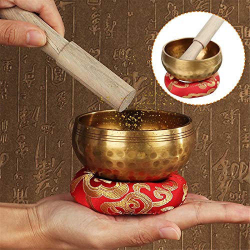 CHSEEO Meditación Cuenco Tibetano con Piedras de Chakra, 8CM Cuenco Sonoro a Mano Regalo Espiritual para Terapia de Sonido, Zen, Budismo, Sanación del Chakra, Yoga Y La Atención Plena #1