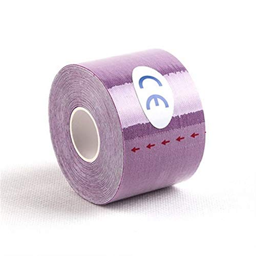 Cinta Deportiva 5 cm x 5 M Sport Cinta Adhesiva Yeso Vendaje elástico Deportes Kinesiología Taping Cinta Adhesivas Vendas Adhesivas Deportes (Color : Purple)