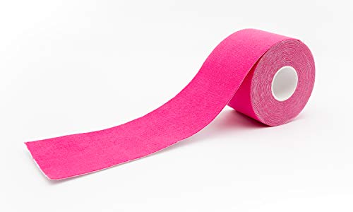 Cinta kinesiológica axion - color rosa, resistente al agua, deportiva, adhesiva