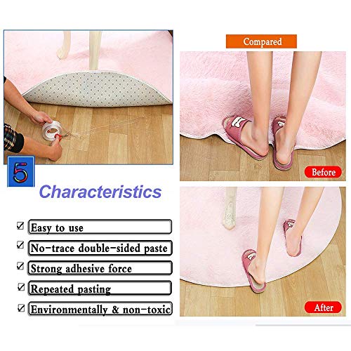 Cinta magica adhesiva, Reutilizable Nano Tape, cinta doble cara transparente, Traceless Grip Tape Multifuncional de Doble Cara Adhesivo Cinta de Pared Fuerte (5m)