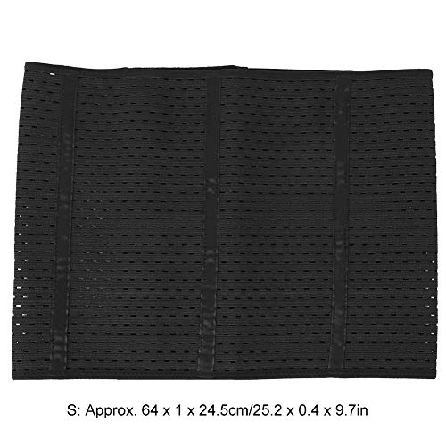 Cinturón de adelgazamiento de abdomen, moldeador de cuerpo de malla transpirable, poliéster, que reúne grasa para estar en forma para corregir la postura(negro, S)