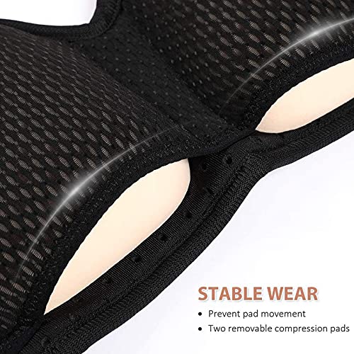 Cinturón De Hernia De Ostomía Con Soporte De Estoma, Para Bolsa De Colostomía Médica Para Prevenir La Hernia Paraestomal Para Hombres/Mujeres Con 2 Almohadillas De Compresión Extraíbles,Negro,M