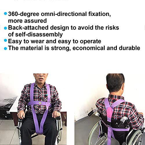 Cinturón para silla de ruedas, correas de sujeción antideslizantes para pacientes y ancianos, arnés ajustable para evitar que se incline o caiga, evite que los pacientes se deslicen