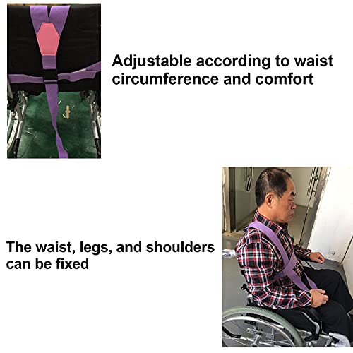 Cinturón para silla de ruedas, correas de sujeción antideslizantes para pacientes y ancianos, arnés ajustable para evitar que se incline o caiga, evite que los pacientes se deslicen