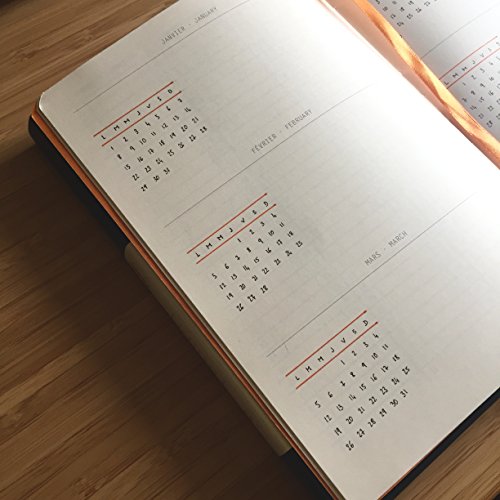 Clairefontaine 118775C – Un cuaderno RHODIARAMA Goalbook reborde rígido 14, 8 x 21 cm, 240 páginas de puntos pequeños (DOT), papel marfil numerado 90 g, cierre elástico y portabolígrafos, tapa beige