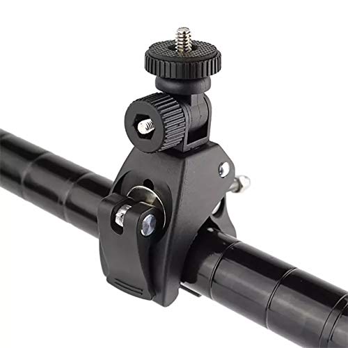 Clamp Soporte para Cámara 2 Piezas Articuladas Ajustable Abrazadera de Cámara Estándar de 1/4 Pulgadas, Adaptador de Tornillo para Cámaras, Luz Flash, Trípode, Monitor DV, Luces LED.
