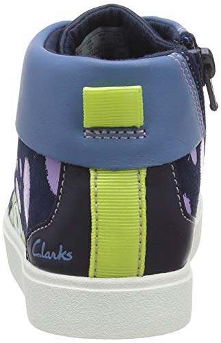 Clarks City Scare K, Zapatillas, Color Azul Marino, Combinado, 35 EU