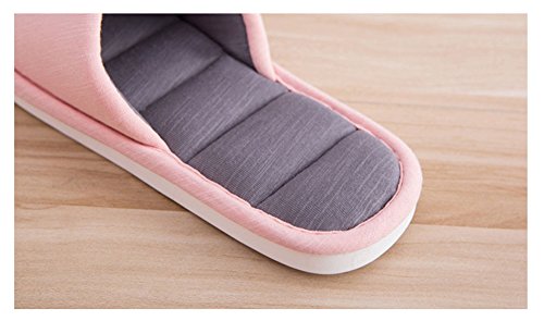 Cliont Mujer Niñas Hombre Linda Gato Zapatillas de Interior Suaves Zapatillas de Punta Abierta de algodón en casa Zapatillas de casa