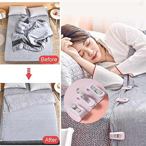 Clips Edredón Elasticidad Clip De Edredón De Elasticidad Funda Nórdica Antideslizante Aguja Clips Plástico para El Soporte Funda Clip Edredon Nordico Fijador Colchas Clip De Edredón Sin Aguja Seguro