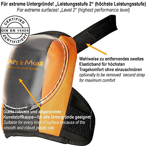C&M Rodilleras profesionales de trabajo | Con Relleno de Espuma memoria y un Cómodo Cojín de Gel | Protectores de rodilla para jardinería, suelos, bricolaje, DIY, construcción, Interior y exterior etc