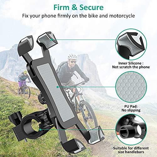 Cocoda Soporte Movil Bici, 360° Rotación Soporte Movil Moto Bicicleta, Anti Vibración Porta Telefono Motocicleta Compatible con iPhone 13 Pro Max/13 Pro/12 Pro MAX/XS/XR y Otro 4.5-7.0" Móvil