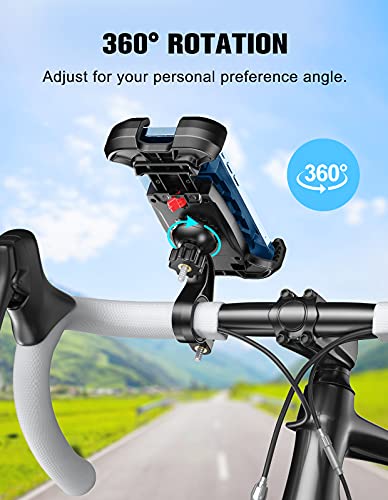 Cocoda Soporte Movil Bicicleta, [Operación Una Mano] Soporte Movil Moto con Rotación 360°,Soporte Movil Bici para Carrito Scooter MTB compatible con iPhone 13 Pro Max/Galaxy S21 y Otro 4.7-6.8" Móvil