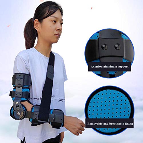 Codo con Bisagras Ortesis Ajustable Soporte De Fijación De Codo Eslinga De Brazo Ortesis De Rehabilitación De Articulación De Muñeca para Dislocación Esguinces Hemiplejía,Left Arm