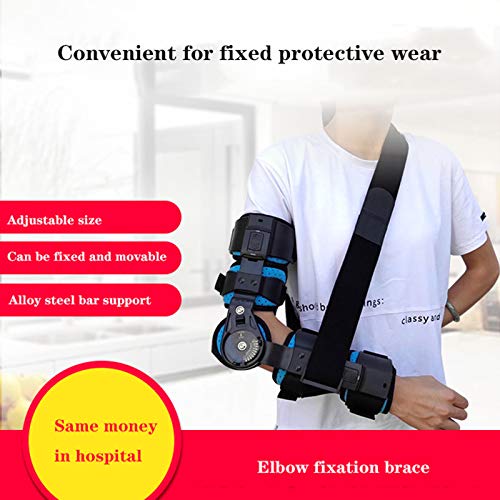 Codo con Bisagras Ortesis Ajustable Soporte De Fijación De Codo Eslinga De Brazo Ortesis De Rehabilitación De Articulación De Muñeca para Dislocación Esguinces Hemiplejía,Left Arm