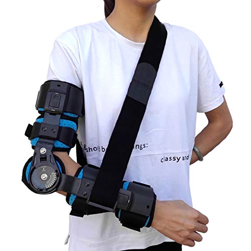 Codo con Bisagras Ortesis Ajustable Soporte De Fijación De Codo Eslinga De Brazo Ortesis De Rehabilitación De Articulación De Muñeca para Dislocación Esguinces Hemiplejía,Left Arm