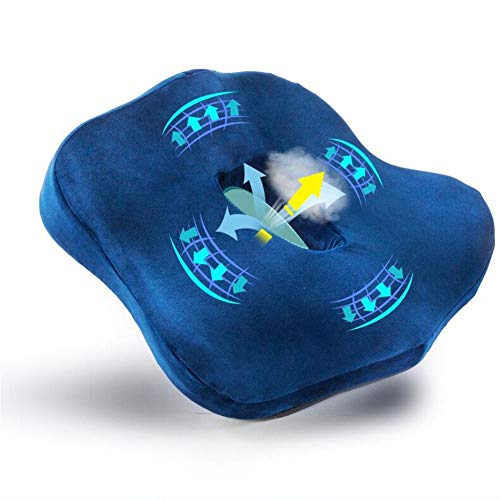 Cojín Anti-dolor De Presión, Cojín De Espuma Viscoelástica, Cojín De Aire Para Silla De Ruedas Colchón De Asiento Inflable Anti-llagas Previene El Decúbito Ideal Para Estar Sentado Por Mucho Tiempo