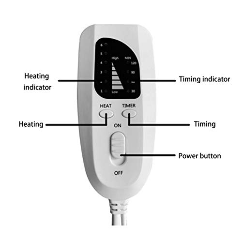 Cojín de calor eléctrico para fisioterapia, con apagado automático, para espalda, cuello, hombros, pies, calefacción rápida, manta eléctrica para oficina, 4030 cm
