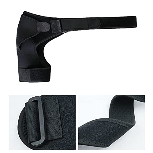 Colcolo Pastillas de Banda de La Correa para El Hombro Tendinitis Hombro Lesiones Neopreno Anti-Strain Transpirable Pad Single Hombro Hombro Soporte Soporte C - Negro