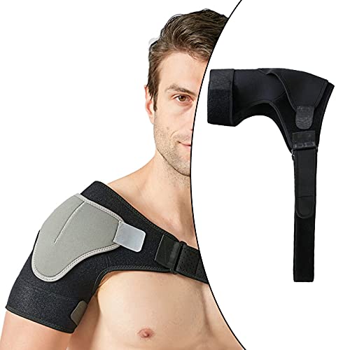 Colcolo Pastillas de Banda de La Correa para El Hombro Tendinitis Hombro Lesiones Neopreno Anti-Strain Transpirable Pad Single Hombro Hombro Soporte Soporte C - Negro
