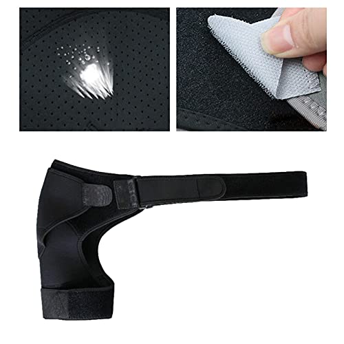 Colcolo Pastillas de Banda de La Correa para El Hombro Tendinitis Hombro Lesiones Neopreno Anti-Strain Transpirable Pad Single Hombro Hombro Soporte Soporte C - Negro