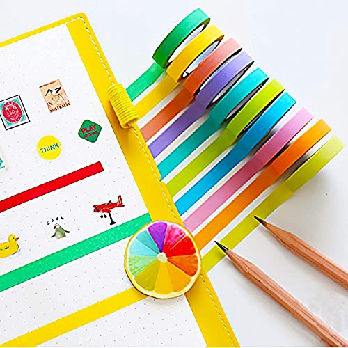 Colección de 40 rollos de cinta washi, cintas adhesivas decorativas para manualidades, para niños y para envolver regalos