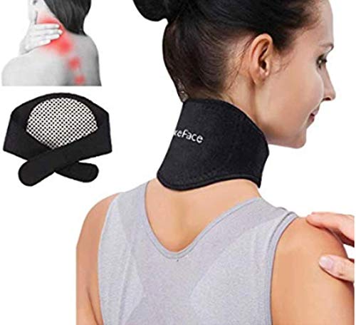 Collar térmico cervical calentador cervical cervical mineral cervical médico - Collar autocalentamiento para aliviar el dolor, cuello cervical turmalina magnética ajustable Style1. M