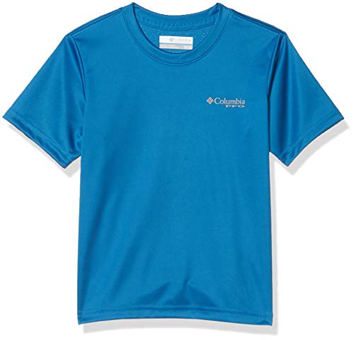Columbia Kids & Baby PFG Offshore - Camiseta de Manga Corta, diseño de Peces de la Tribu de la Piscina Oscura, XL