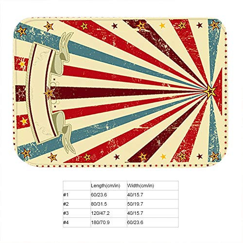 Cómoda Alfombra de Material de Franela Antideslizante para Decorar el Hotel en casa para el Uso de la Cocina del vestíbulo(Los 40cm × 60cm)