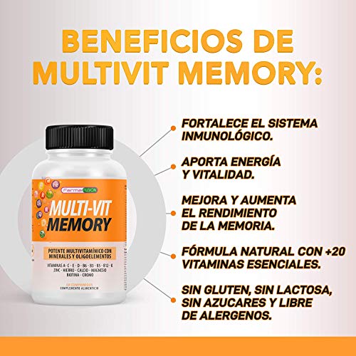 Complejo Multivitamínico | Vitaminas, minerales y oligoelementos Esenciales | Multivitaminas para hombre y mujer | Aumenta y protege las defensas | Aporta energía y vitalidad | 60 comprimidos