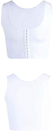 Compresion Pecho Chaleco Hombres Adelgazante Shaper Cuerpo Ocultar Ginecomastia Camiseta sin Mangas Slim Fit Fajas para Hombre,White,m