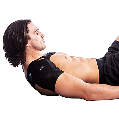 Copper Strong Soporte para hombro de recuperación: soporte de estabilidad de hombro con mayor contenido de cobre. Ajuste ajustable para hombres o mujeres. Alivio para tendinitis