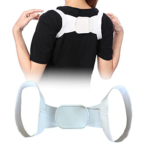 Corrector de postura, diseño ergonómico rectificar cuello, espalda, hombros, postura ajustable, mala postura, corrector de espalda superior para dolor de espalda, hombres y mujeres (blanco)