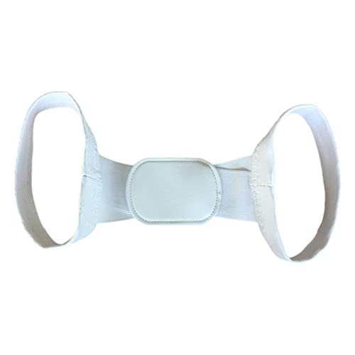 Corrector de postura, diseño ergonómico rectificar cuello, espalda, hombros, postura ajustable, mala postura, corrector de espalda superior para dolor de espalda, hombres y mujeres (blanco)