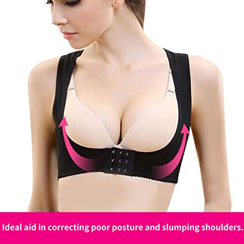 Corrector de postura Mujeres Cofre de pecho Evitar la flacidez del pecho y el jorobado Sujetador de correa cruzada Chaleco Body Shaper Ropa interior adelgazante BCVBFGCXVB (Negro）