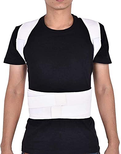 Corrector de postura para enderezar la parte superior de la espalda para hombres y mujeres Soporte elástico ajustable para el hombro Soporte de clavícula Dispositivo ajustable para apoyar el cuello,