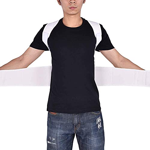 Corrector de postura para enderezar la parte superior de la espalda para hombres y mujeres Soporte elástico ajustable para el hombro Soporte de clavícula Dispositivo ajustable para apoyar el cuello,