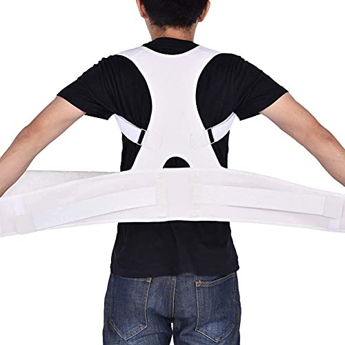 Corrector de postura para enderezar la parte superior de la espalda para hombres y mujeres Soporte elástico ajustable para el hombro Soporte de clavícula Dispositivo ajustable para apoyar el cuello,