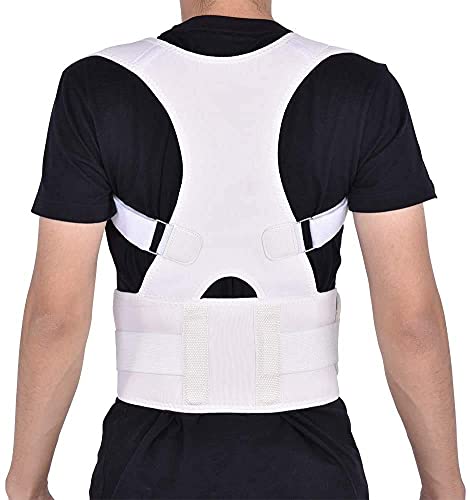 Corrector de postura para enderezar la parte superior de la espalda para hombres y mujeres Soporte elástico ajustable para el hombro Soporte de clavícula Dispositivo ajustable para apoyar el cuello,