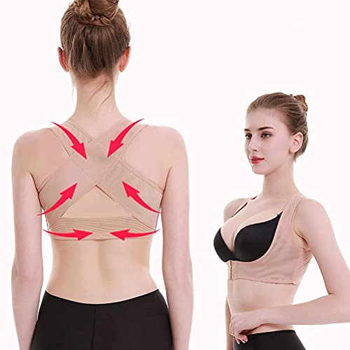 Corrector de Postura para Mujer Soporte para Espalda Ajustable y Sujetador de Postura enderezado para Mujer - Proporciona enderezadora Vertical para Hombros y Espalda (Color: S)